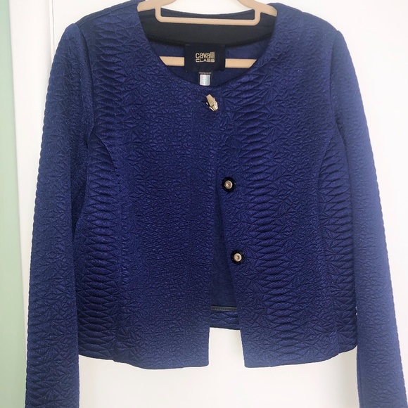 New Roberto Cavalli Jacket DeepBlue size IT 44 - Picture 1 of 3